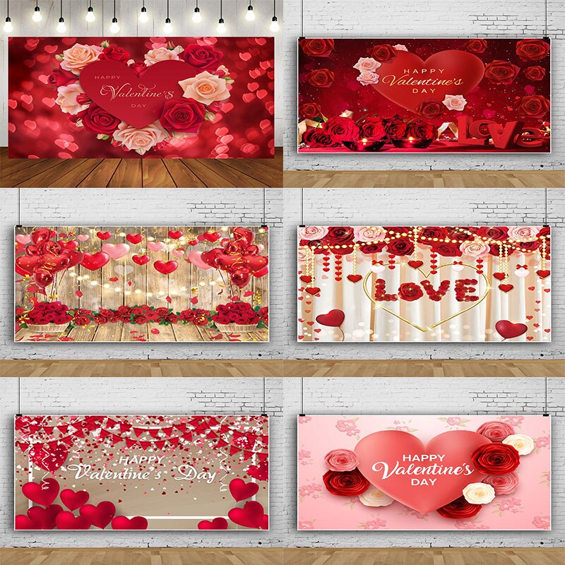 Babyshower Decoration Custom Background Love Balloon Roses Baby Shower Childrens Birthday Party Supplies Backdrops D